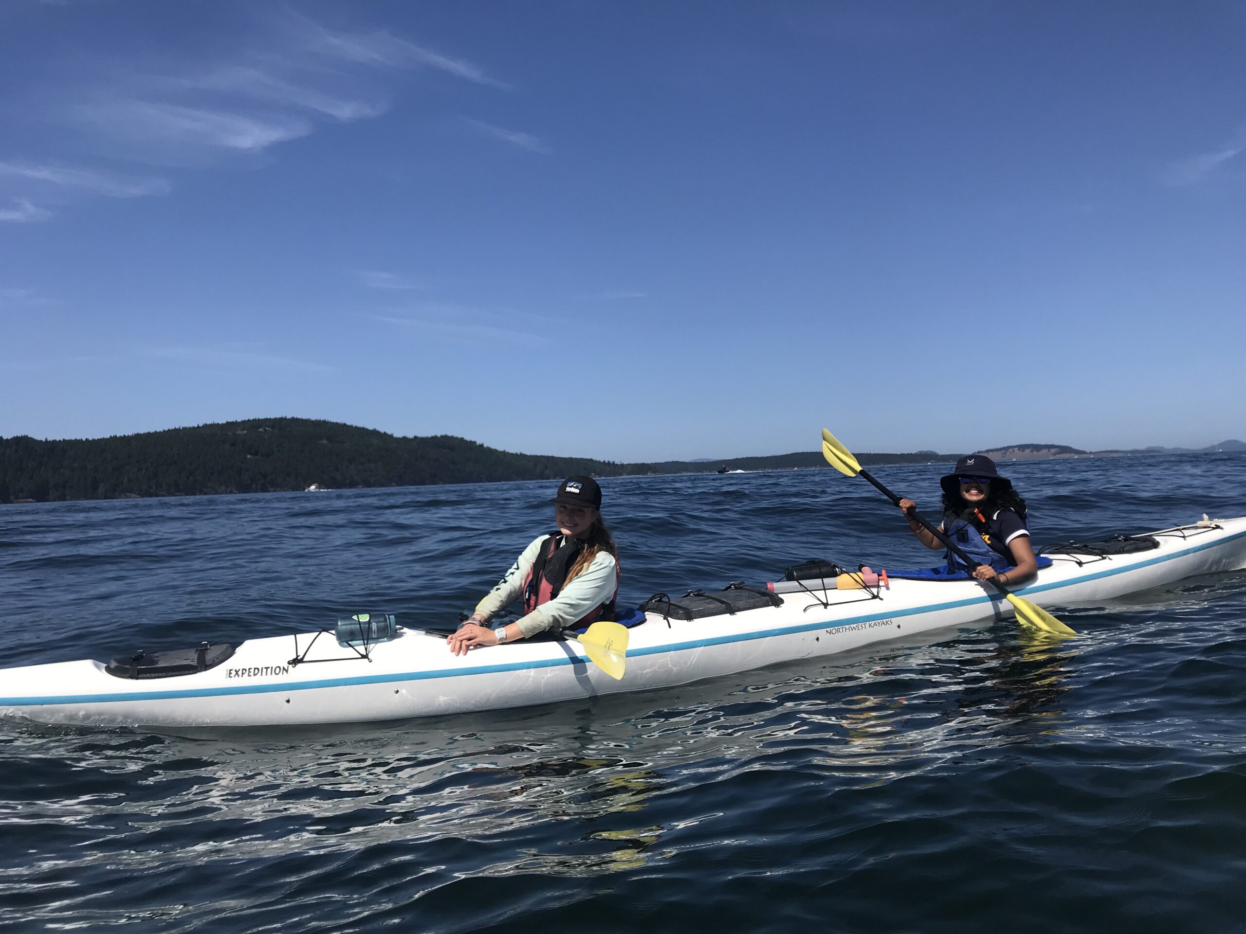 2 people sea kayaking