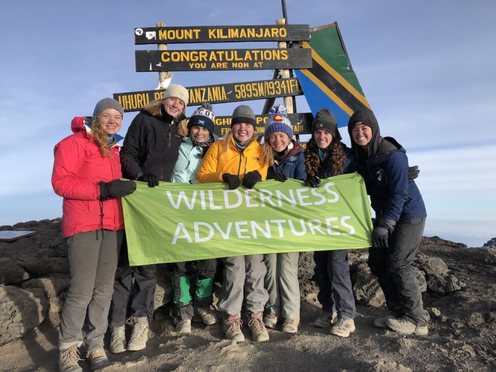 Group summiting Mt. Kilimanjaro