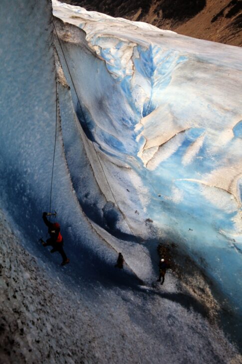 2004 Ice climbing from the top