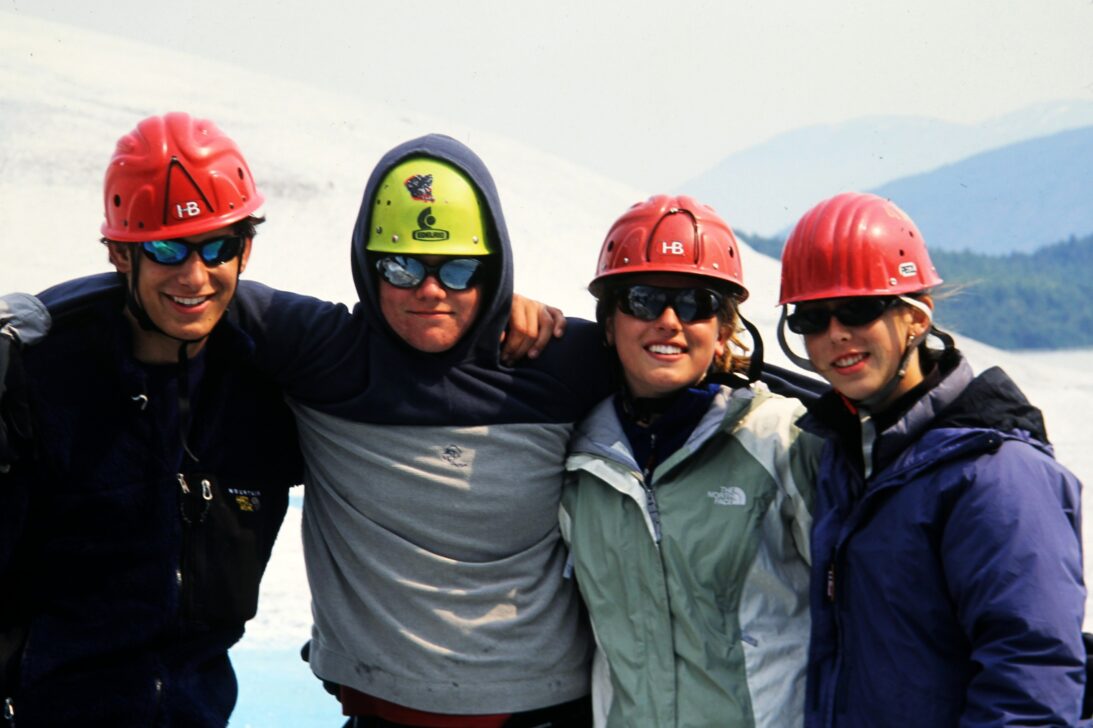 2004 4 people smiling on glacier