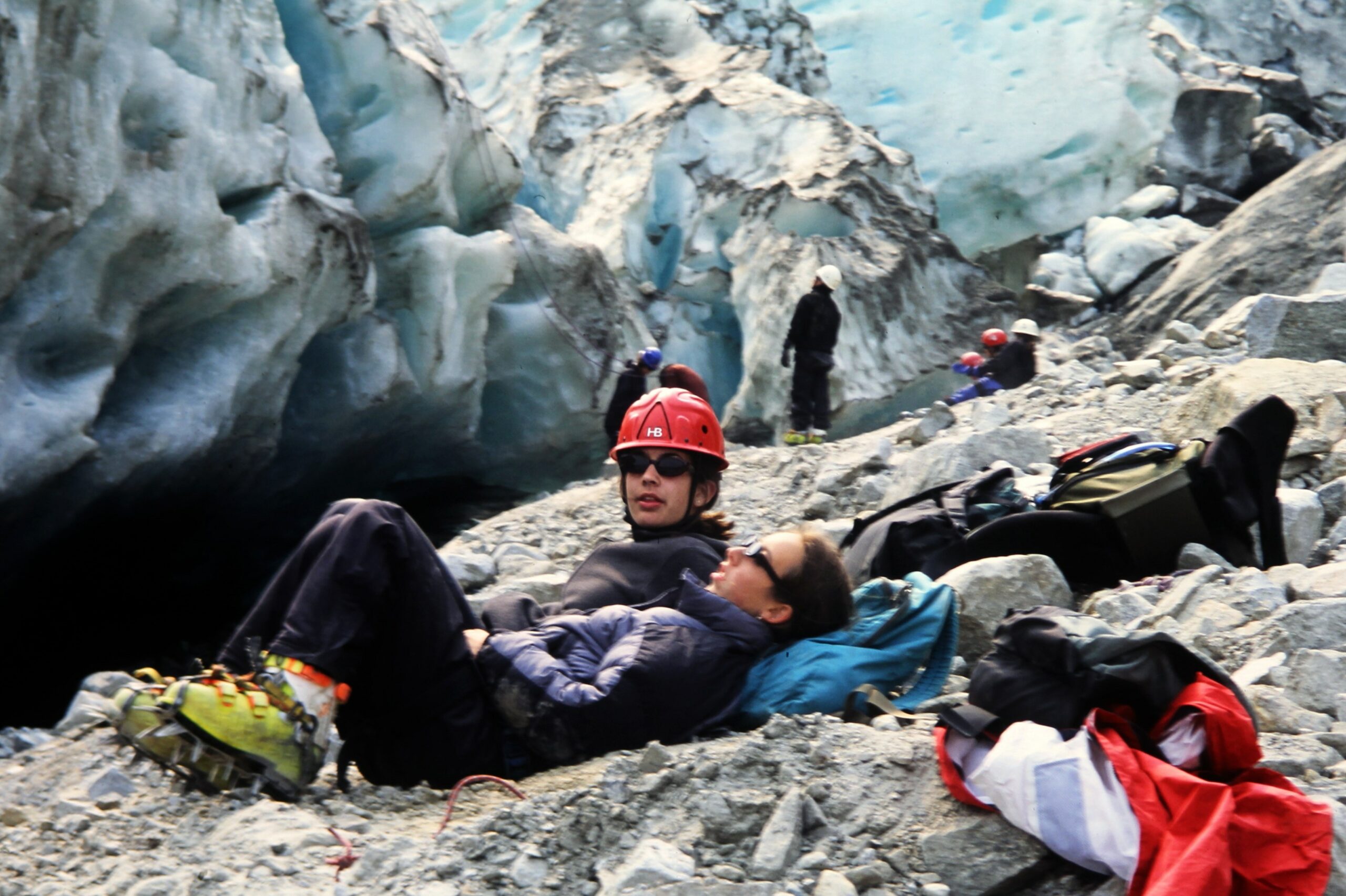 2004 people resting on glacier
