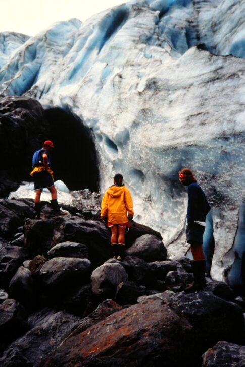 1993 hiking up rocks