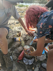 Cooking with canned chicken while camping