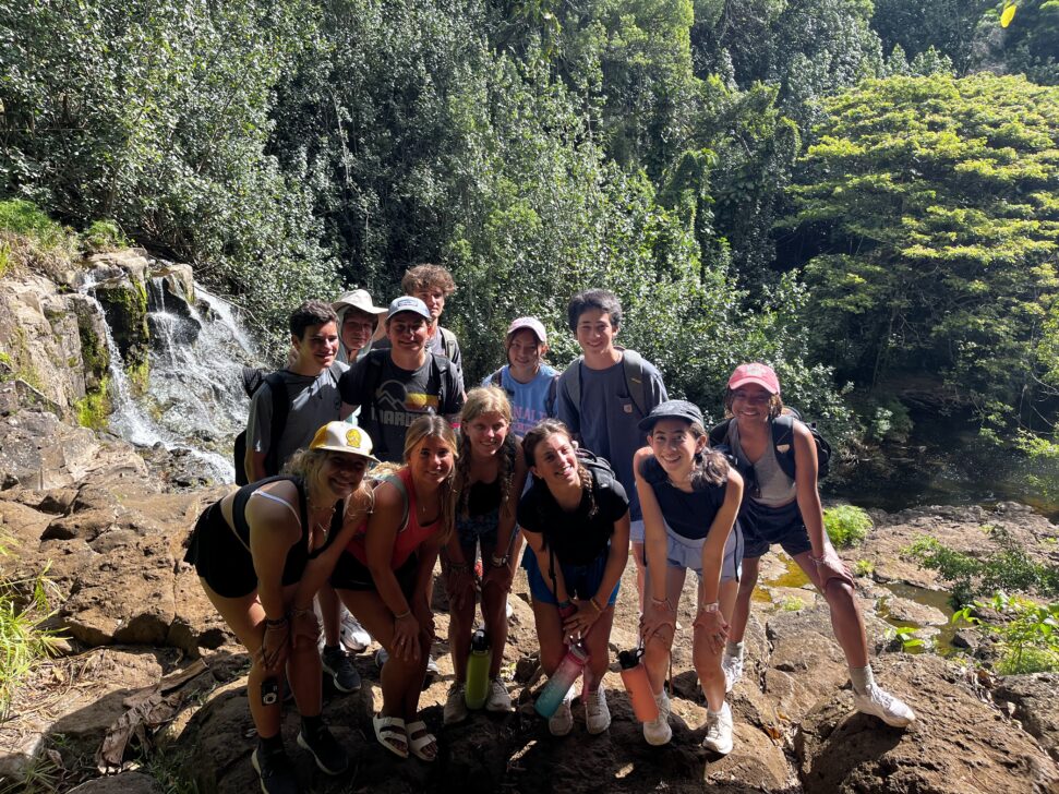 group photo on a hike in Hawaii