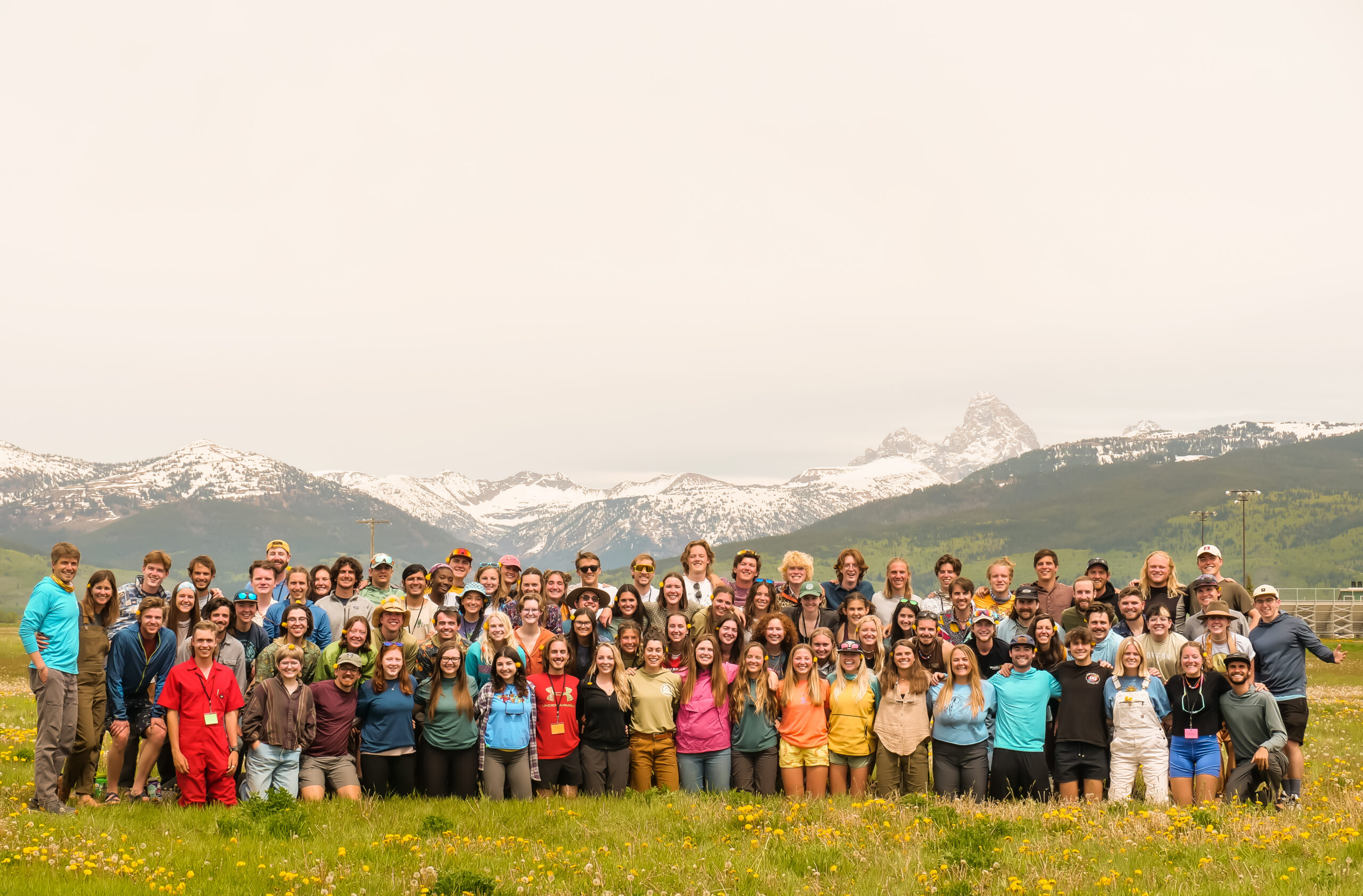 Group of staff members in front of the Tetons